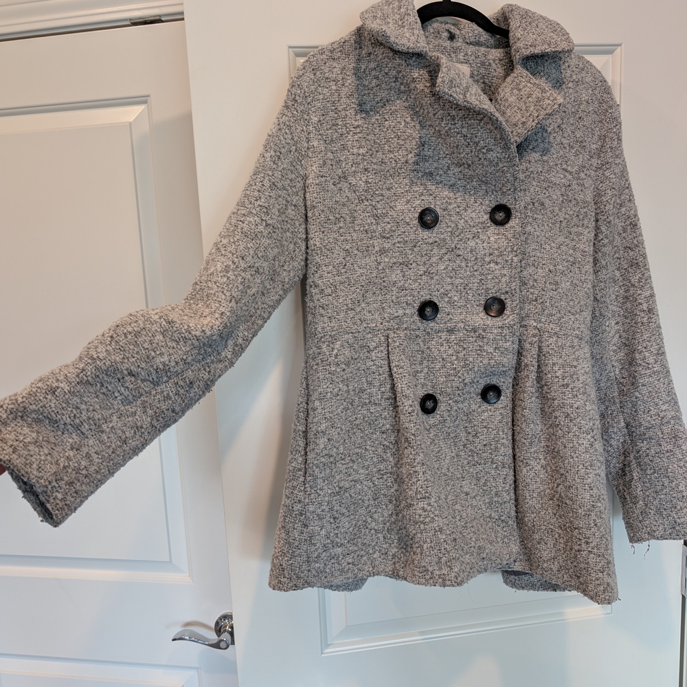 a new day Women's Heather Gray Pea Coat